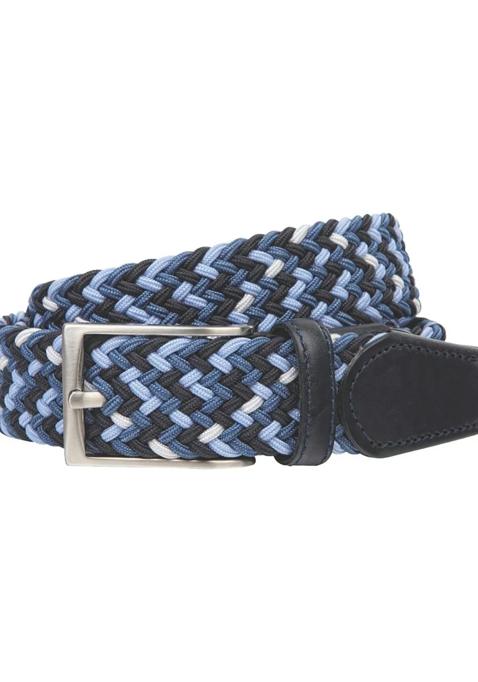 LINDENMANN elastische heren riem, verschillende tinten blauw