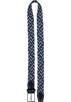 LINDENMANN elastische heren riem, verschillende tinten blauw
