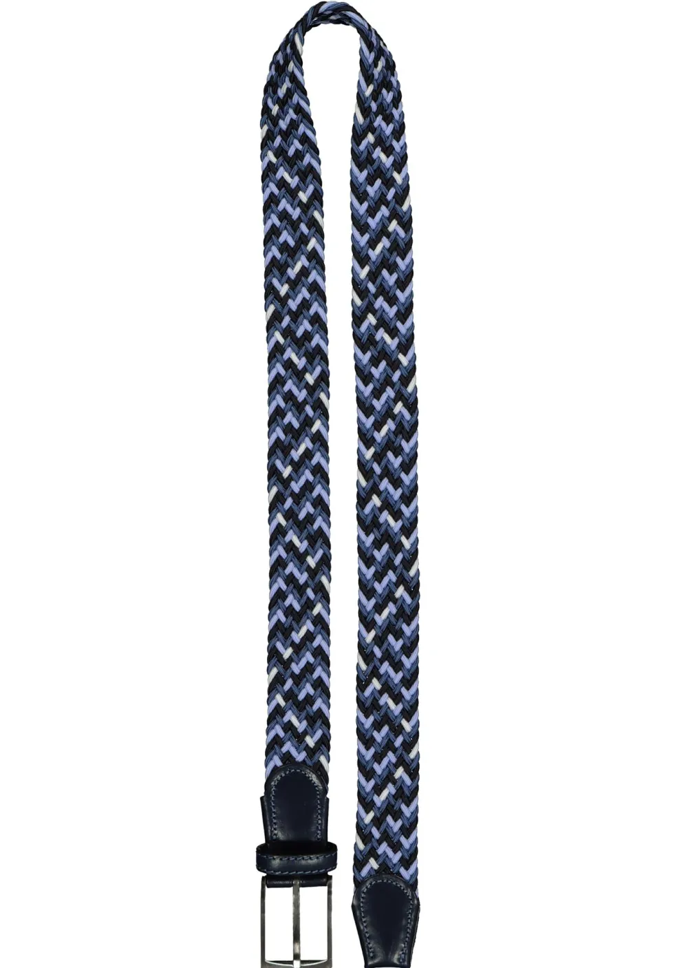 LINDENMANN elastische heren riem, verschillende tinten blauw