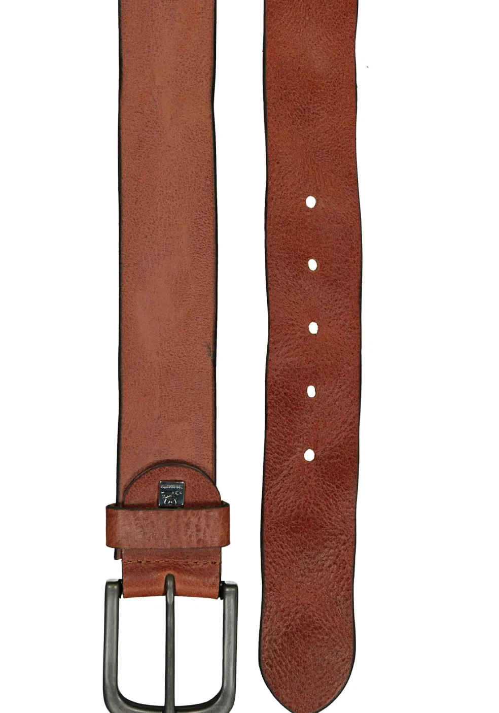 LINDENMANN leren heren riem, cognac