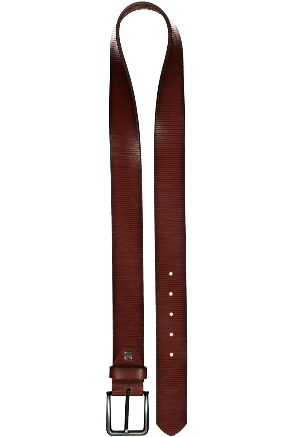LINDENMANN leren heren riem, cognac