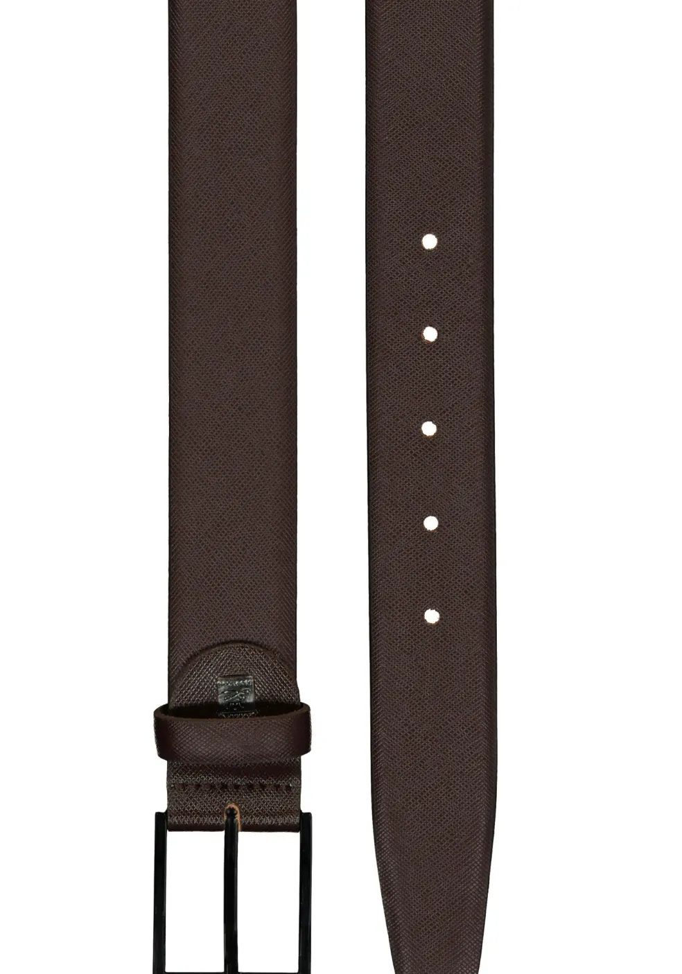 LINDENMANN leren heren riem, donkerbruin