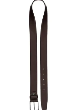 LINDENMANN leren heren riem, donkerbruin