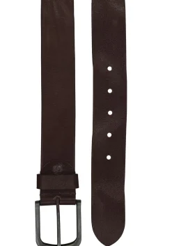 LINDENMANN leren heren riem, donkerbruin