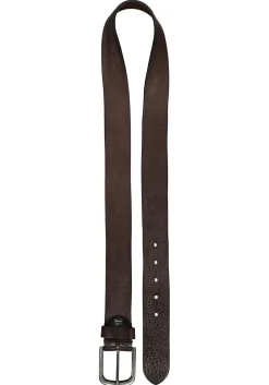LINDENMANN leren heren riem, donkerbruin