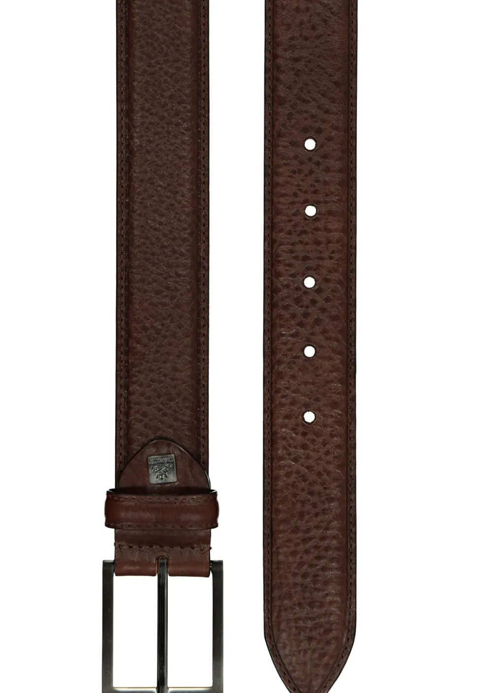 LINDENMANN leren heren riem, donkerbruin