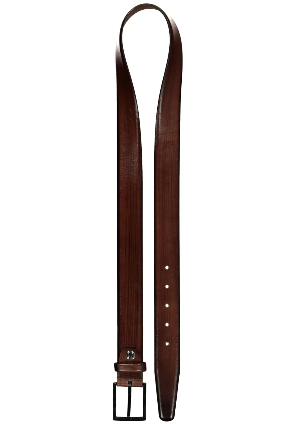 LINDENMANN leren heren riem, donkerbruin