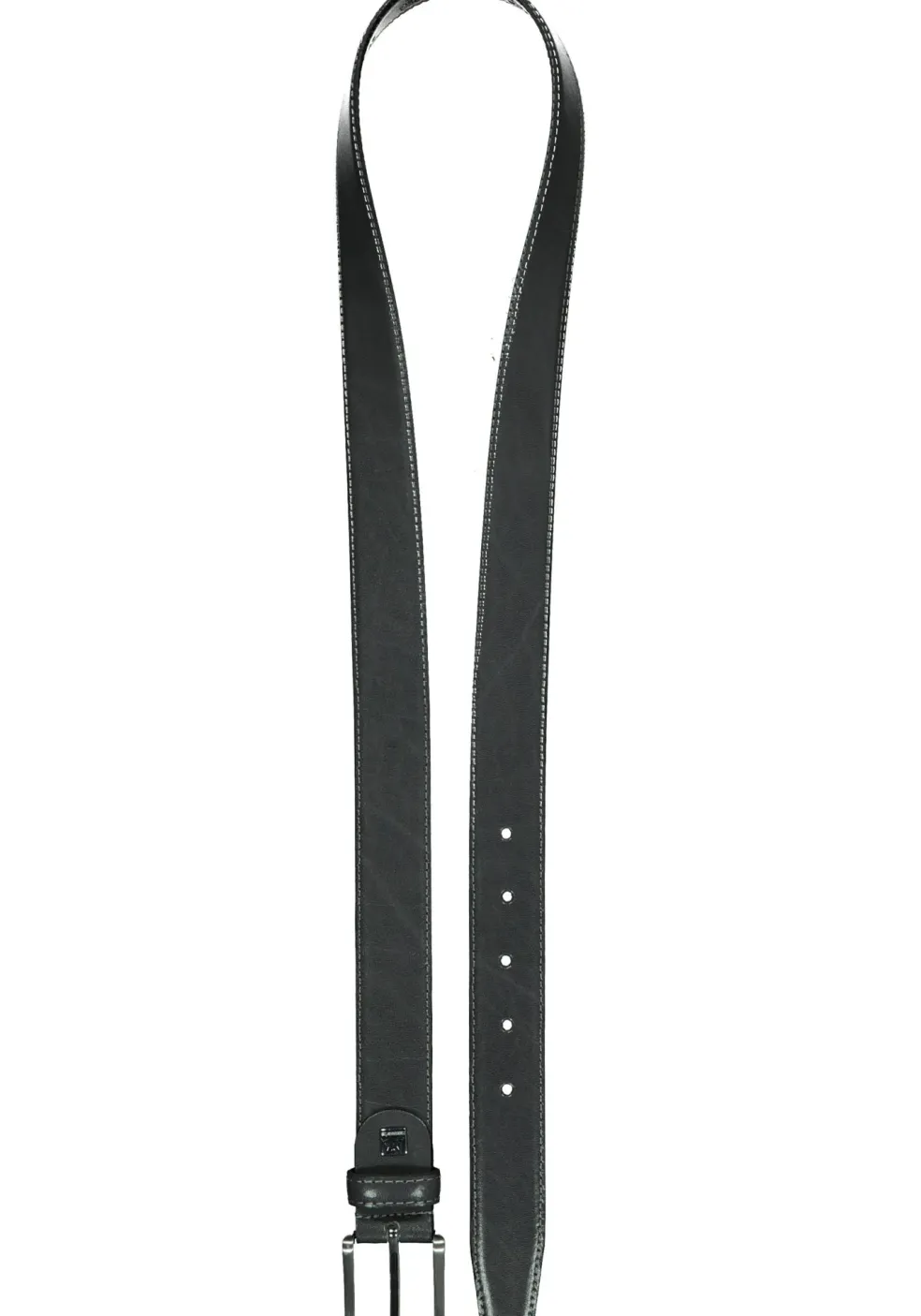 LINDENMANN leren heren riem, grijs