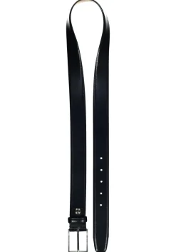LINDENMANN leren heren riem, marine blauw