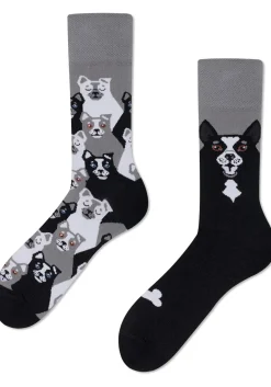 Many Mornings unisex sokken, Black Dog