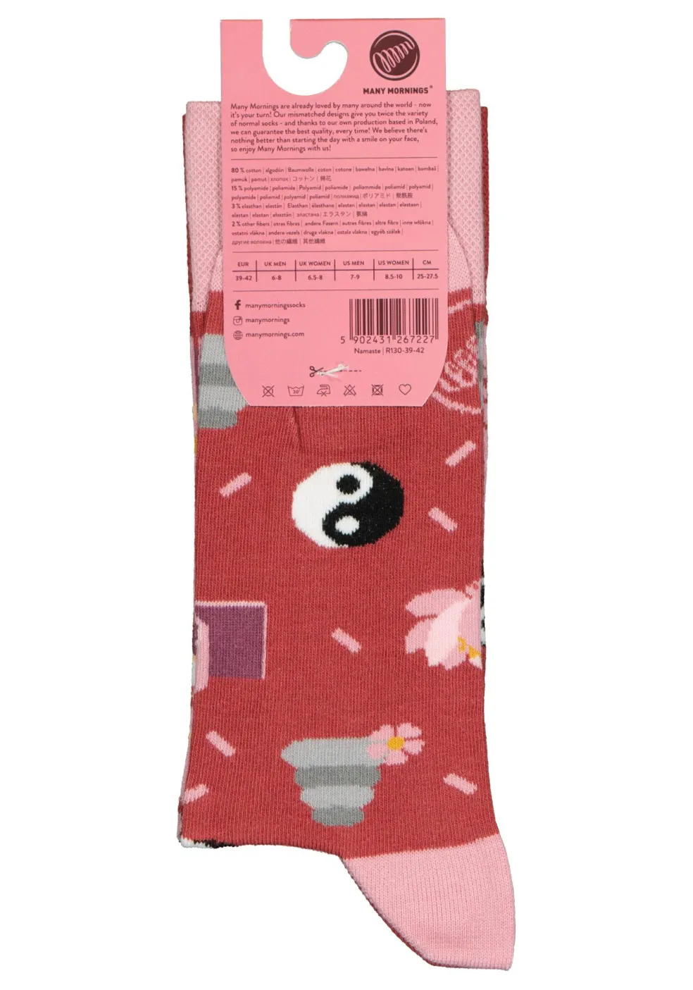 Many Mornings unisex sokken Namaste
