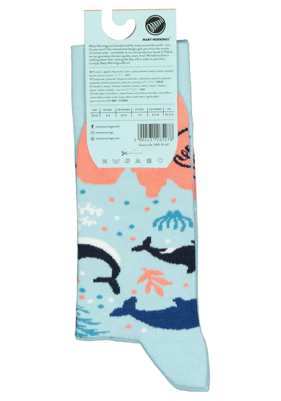 Many Mornings unisex sokken Ocean Life