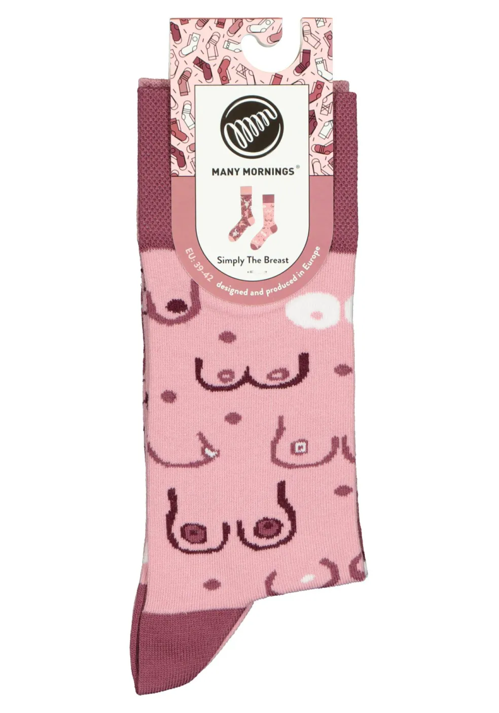 Many Mornings unisex sokken Simply The Breast