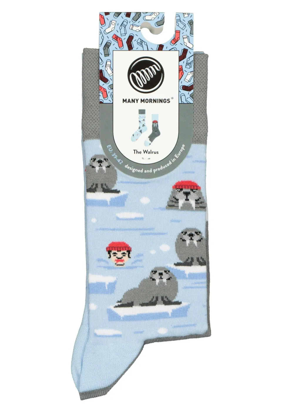 Many Mornings unisex sokken Walrus