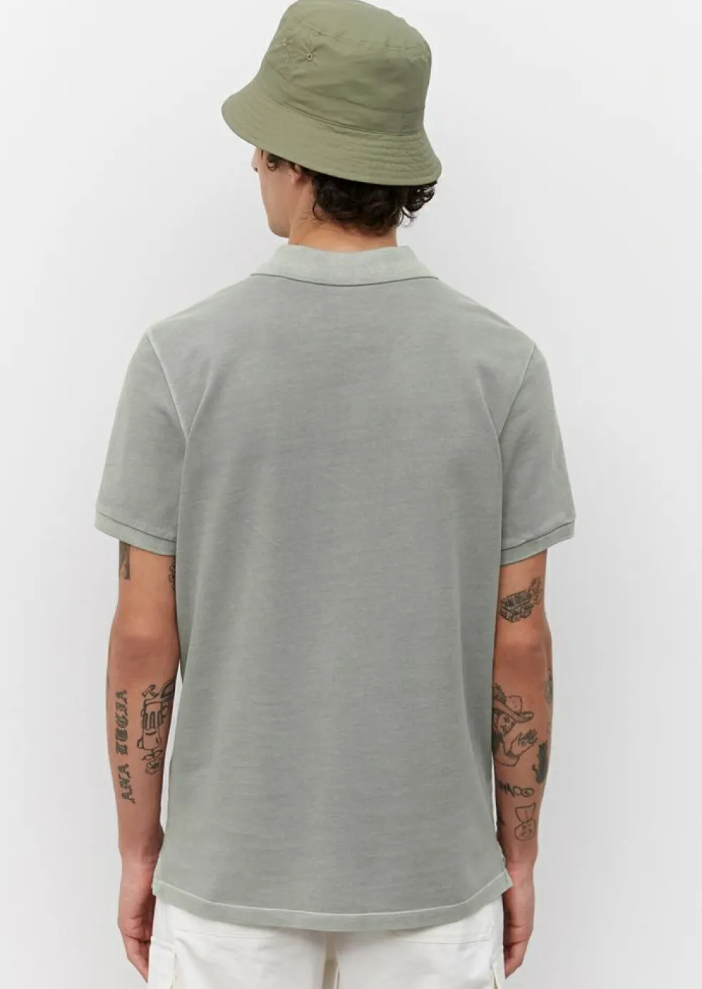 Marc O'Polo regular fit polo, heren poloshirt, grijs