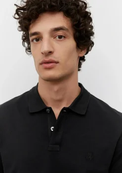 Marc O'Polo regular fit polo, heren poloshirt, zwart