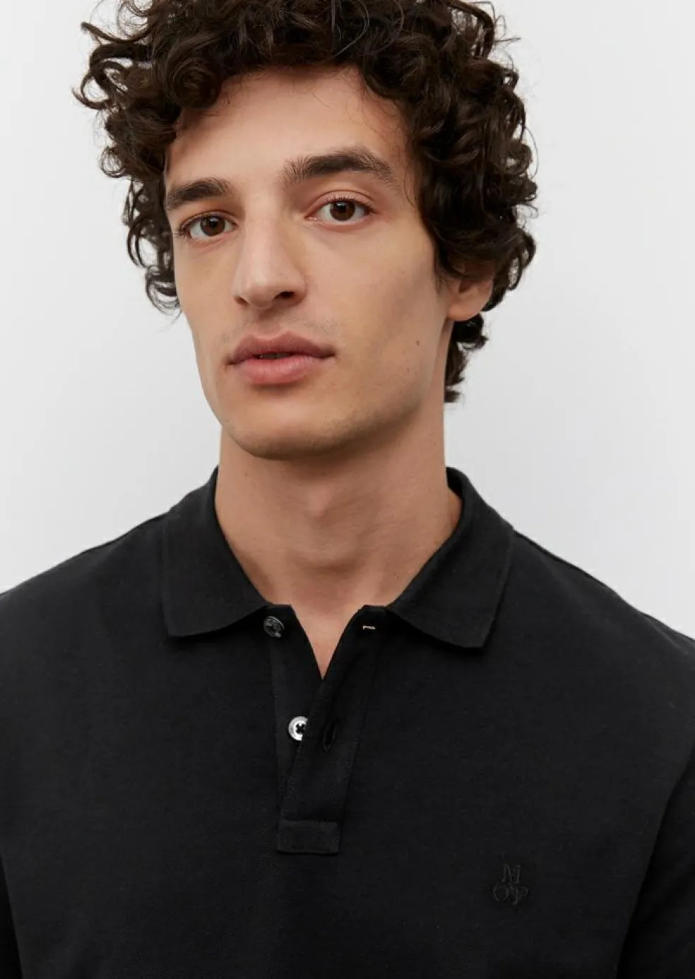 Marc O'Polo regular fit polo, heren poloshirt, zwart