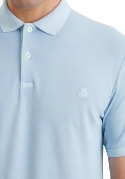 Marc O'Polo regular fit polo, heren poloshirt korte mouw, lichtblauw