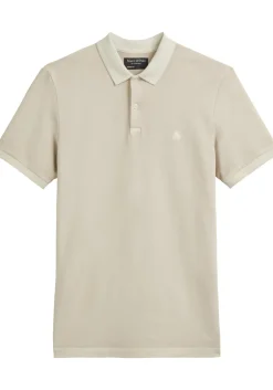 Marc O'Polo regular fit polo, heren poloshirt korte mouw, offwhite