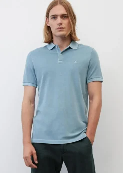 Marc O'Polo shaped fit polo, heren poloshirt, blauw