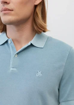 Marc O'Polo shaped fit polo, heren poloshirt, blauw