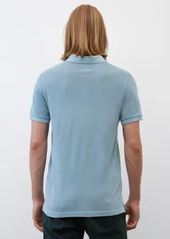 Marc O'Polo shaped fit polo, heren poloshirt, blauw