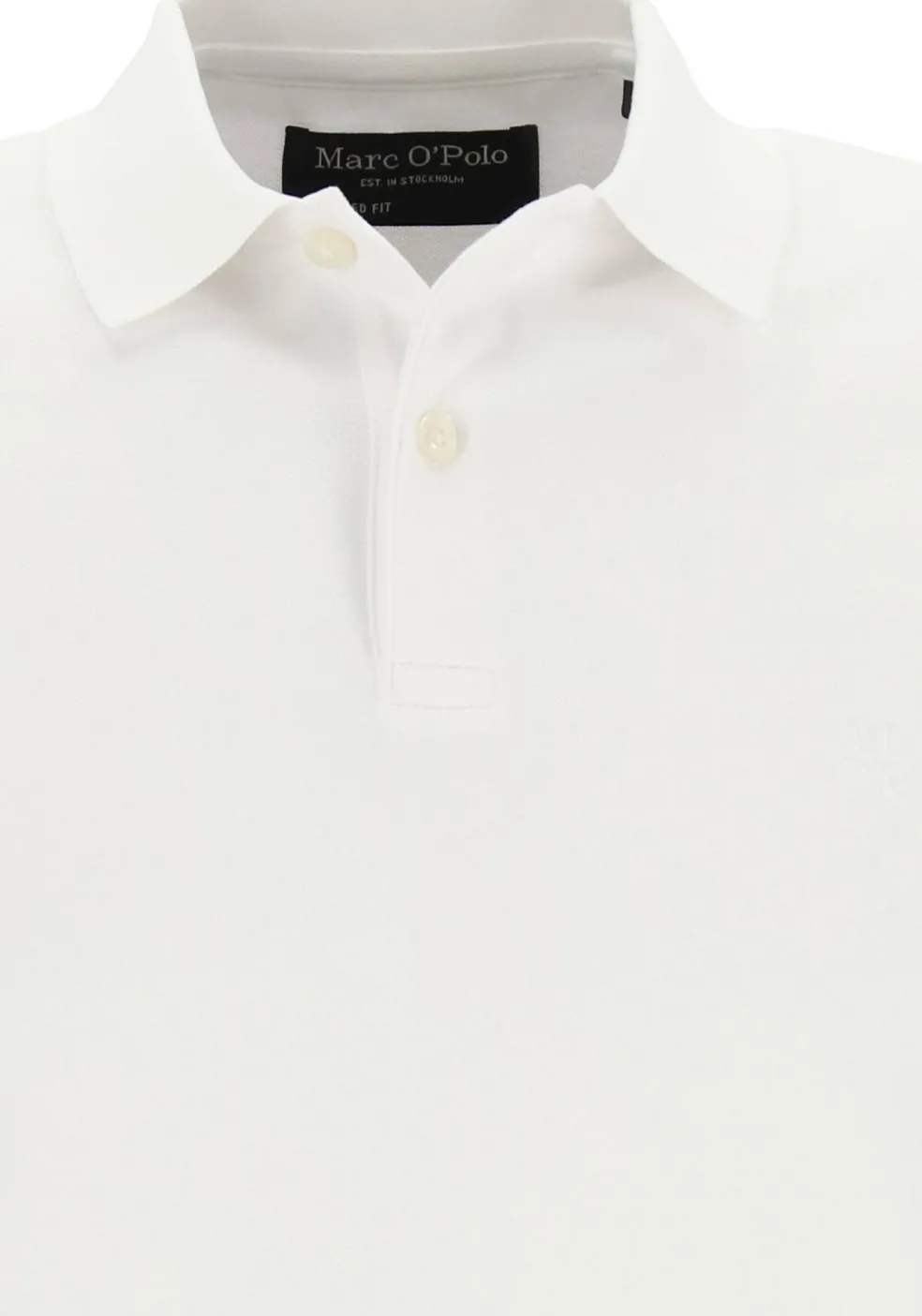 Marc O'Polo shaped fit polo, heren poloshirt, wit
