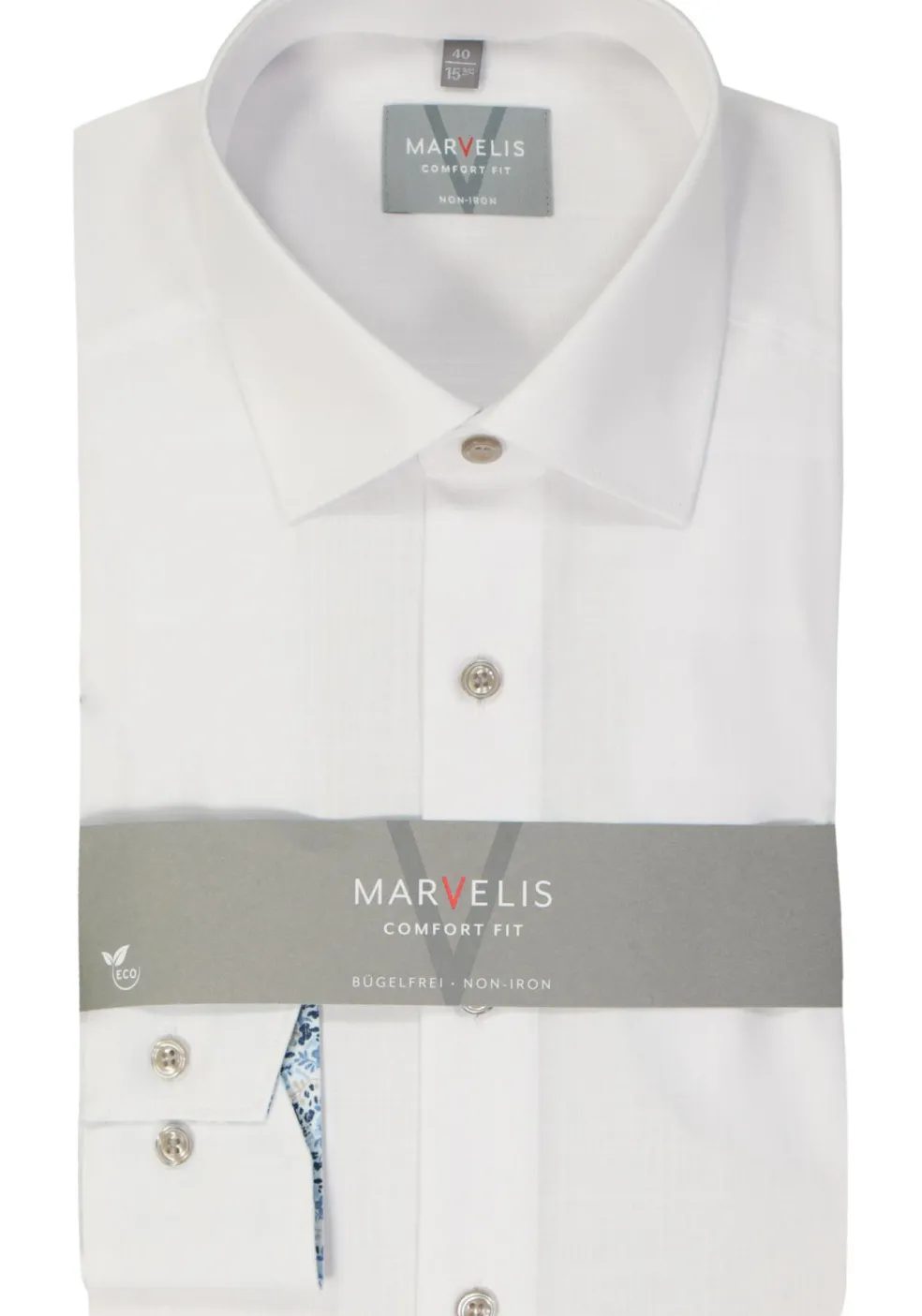 MARVELIS comfort fit overhemd, popeline, wit