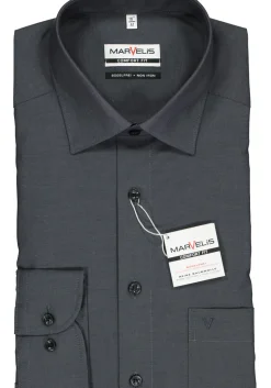 MARVELIS comfort fit overhemd, antraciet grijs