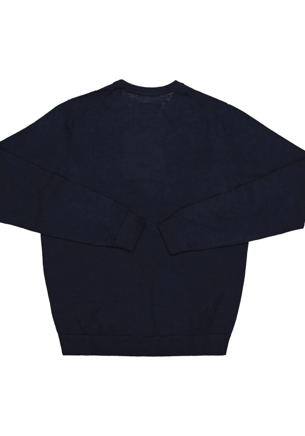 MARVELIS heren trui wol, O-hals, donkerblauw