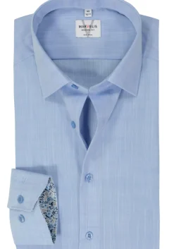 MARVELIS modern fit overhemd, popeline, lichtblauw