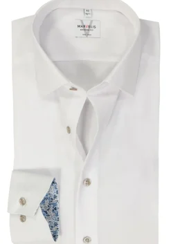 MARVELIS modern fit overhemd, popeline, wit