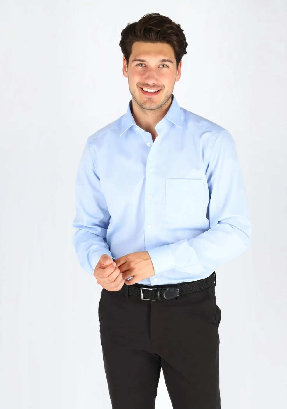 MARVELIS modern fit overhemd, mouwlengte 7, lichtblauw