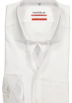 MARVELIS modern fit overhemd, mouwlengte 7, wit