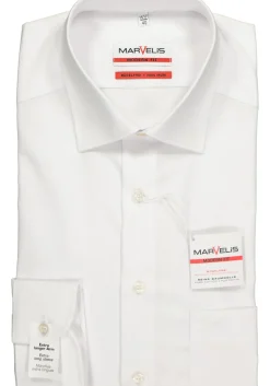 MARVELIS modern fit overhemd, mouwlengte 7, wit