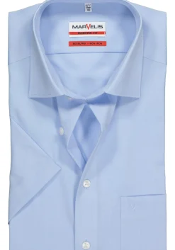 MARVELIS modern fit overhemd, korte mouw, lichtblauw