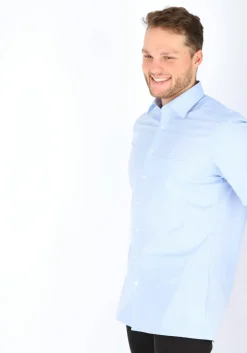 MARVELIS modern fit overhemd, korte mouw, lichtblauw