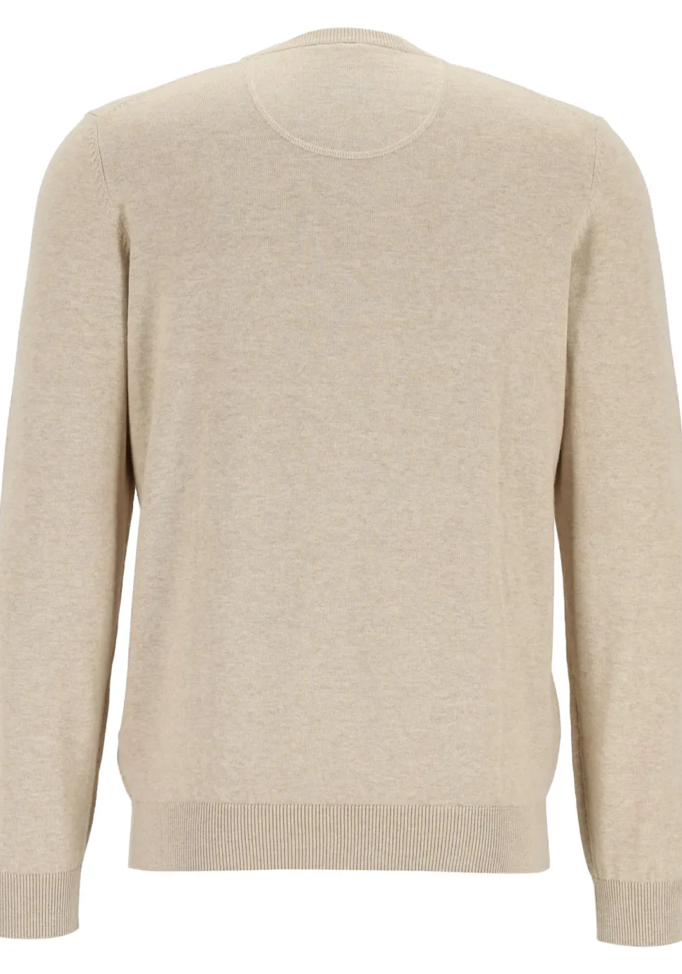 MARVELIS modern fit trui katoen, O-hals, beige