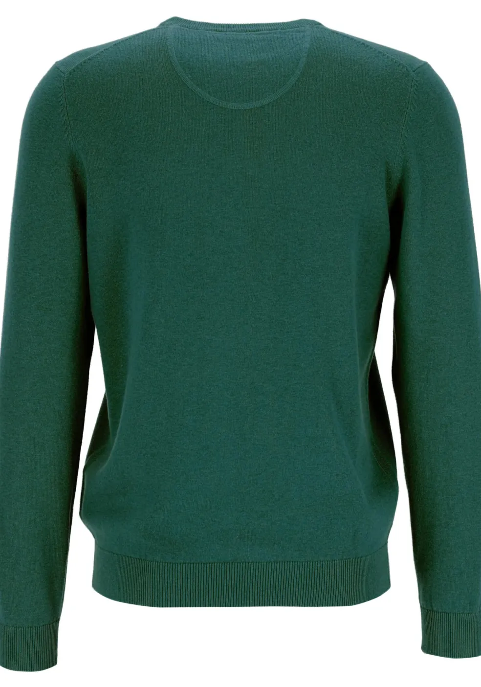 MARVELIS modern fit trui katoen, V-hals, groen