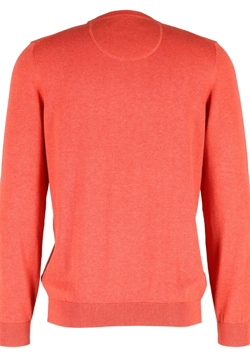 MARVELIS modern fit trui katoen, O-hals, koraal oranje
