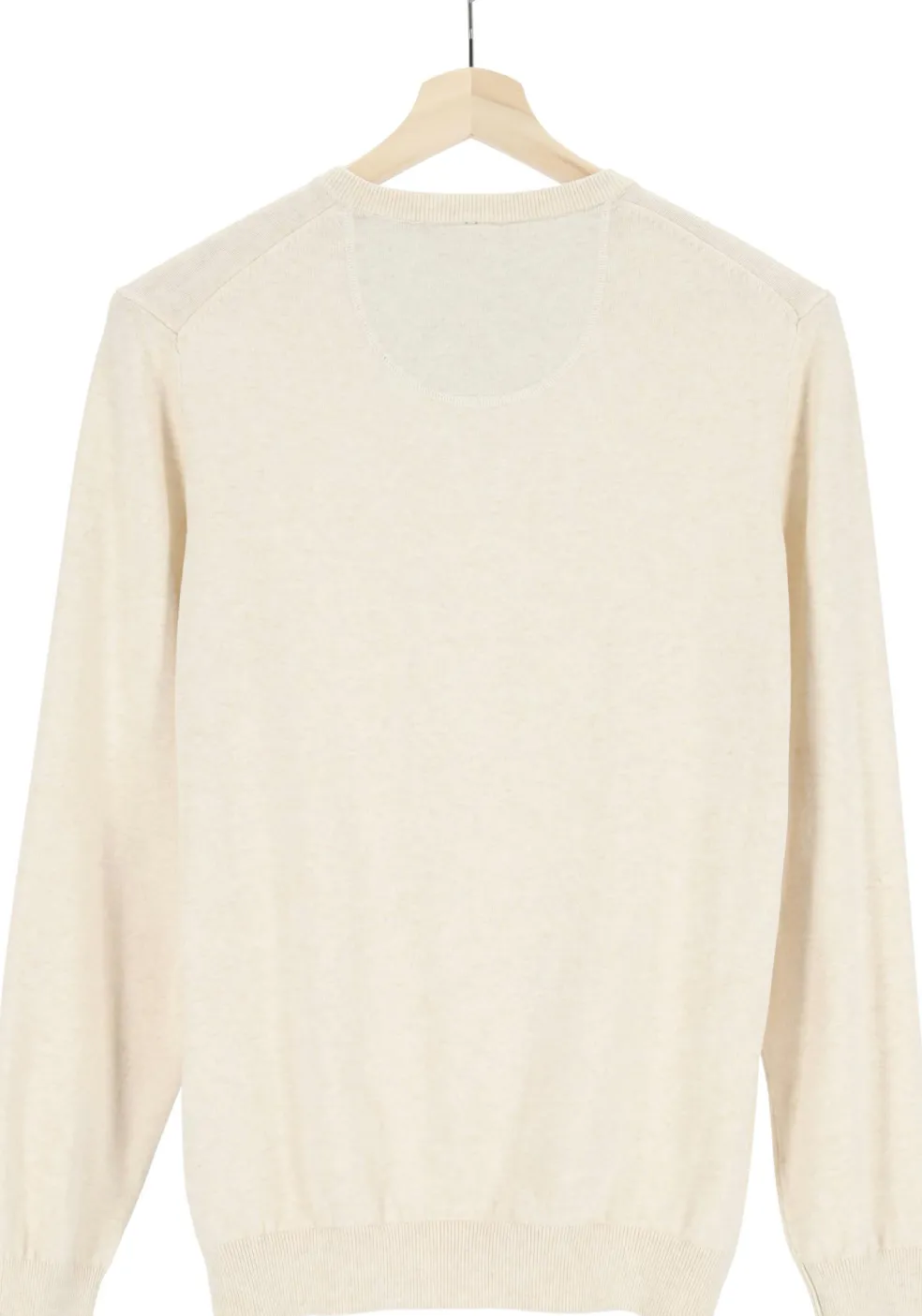 MARVELIS modern fit trui katoen, V-hals, ecru