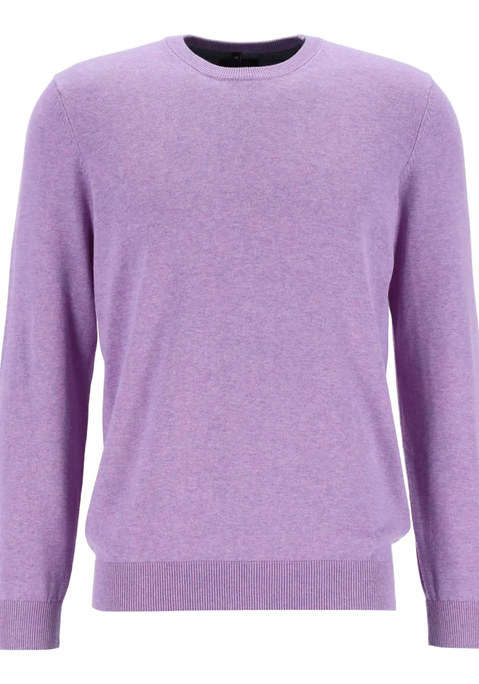 MARVELIS modern fit trui katoen, O-hals, lila