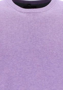 MARVELIS modern fit trui katoen, O-hals, lila