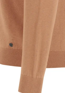 MARVELIS modern fit trui katoen, V-hals, noga bruin