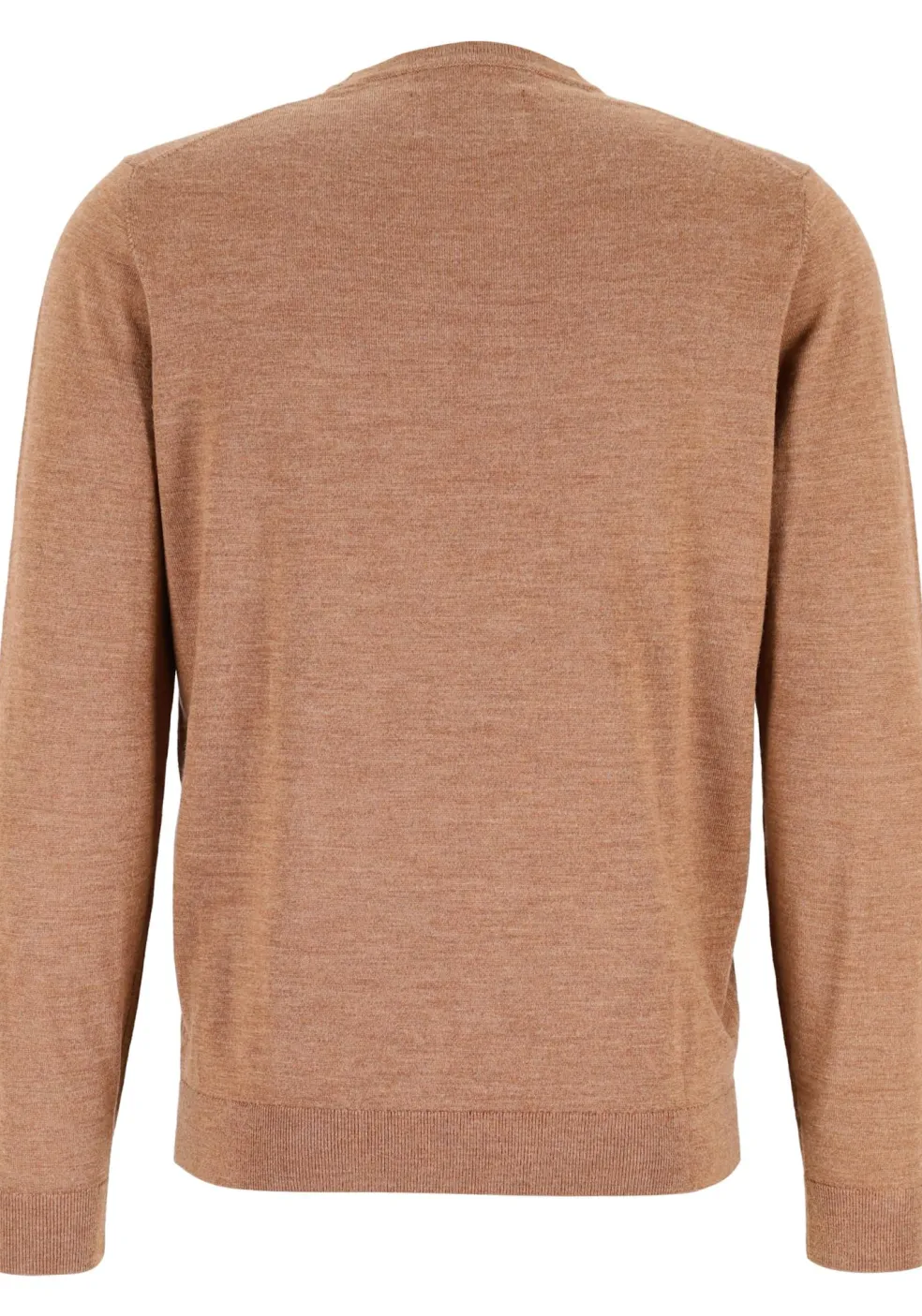 MARVELIS modern fit trui wol, O-hals, noga bruin