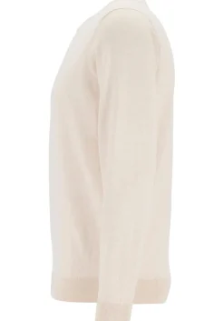 MARVELIS modern fit trui wol, O-hals, offwhite