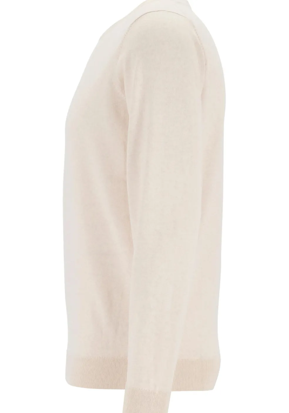 MARVELIS modern fit trui wol, O-hals, offwhite