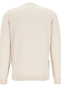 MARVELIS modern fit trui wol, O-hals, offwhite