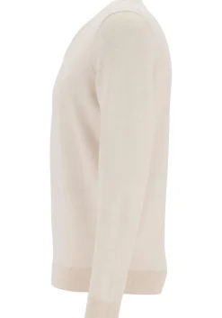 MARVELIS modern fit trui wol, V-hals, offwhite