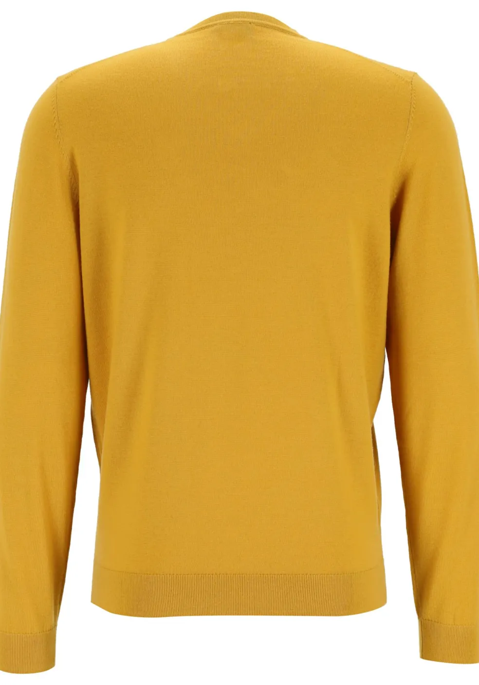 MARVELIS modern fit trui wol, V-hals, okergeel